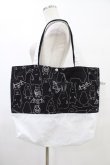 画像1: 西麻布サーカス団 / プリント切替BAG  黒×白 H-25-09-21-1009-HN-BG-KB-ZH (1)