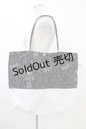 画像: 西麻布サーカス団 / プリント切替BAG  黒×白 H-25-09-21-1009-HN-BG-KB-ZH