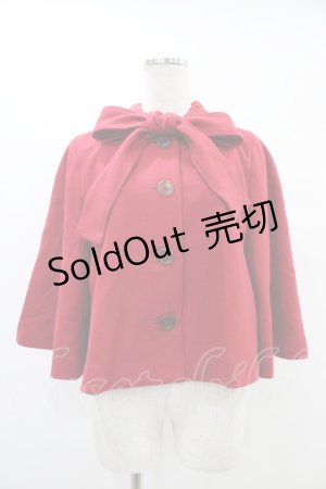 画像: Jane Marple / シャペロンルージュのフードケープジャケット  レッド H-25-09-21-1016-JM-JA-KB-ZH