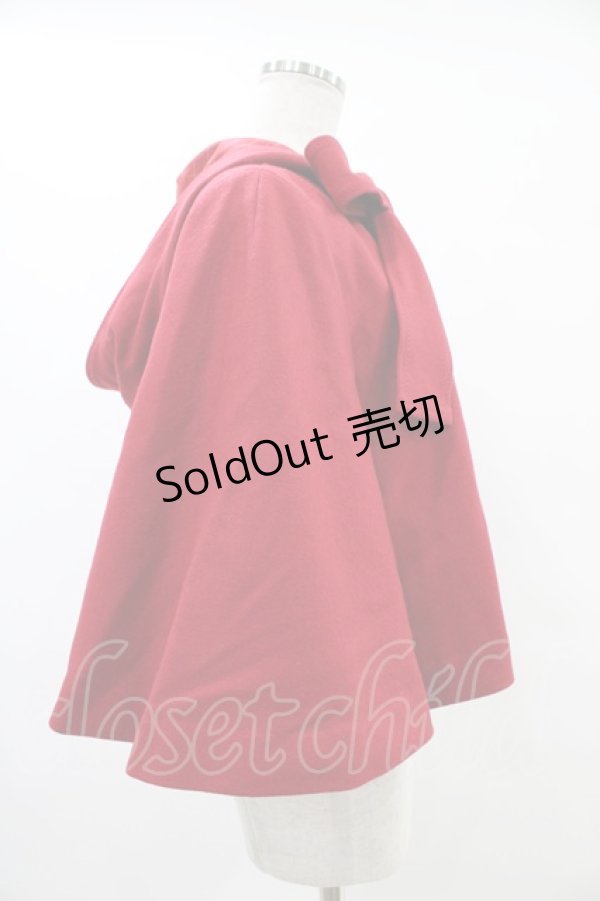 画像3: Jane Marple / シャペロンルージュのフードケープジャケット  レッド H-25-09-21-1016-JM-JA-KB-ZH (3)