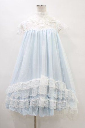 画像: MR corset / クロシェット風エンジェルウィングワンピース  ブルー H-25-09-21-1018-PU-OP-KB-ZH