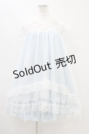 画像: MR corset / クロシェット風エンジェルウィングワンピース  ブルー H-25-09-21-1018-PU-OP-KB-ZH