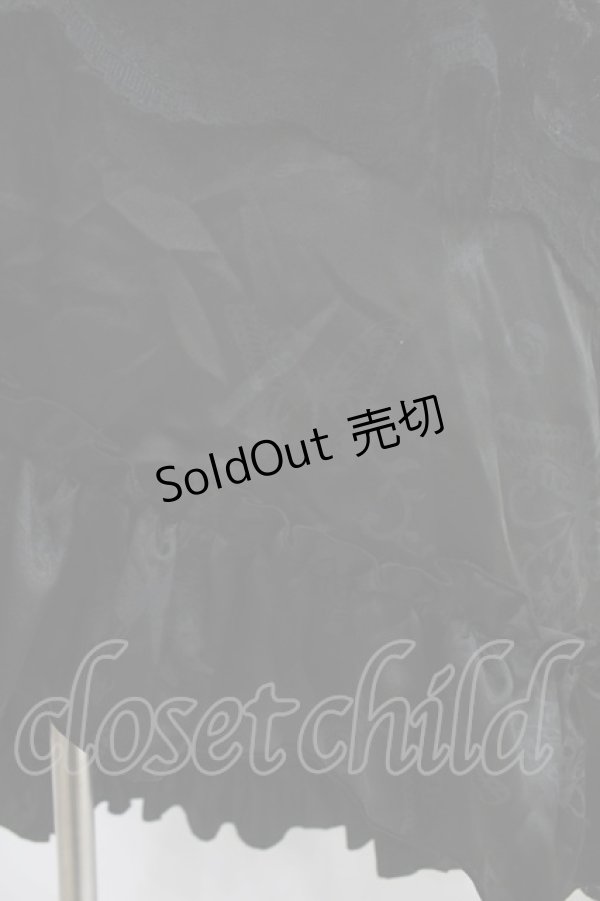 画像5: MR corset / シャーリングショルダーフィッシュテールワンピース  黒×黒 H-25-09-21-1021-PU-OP-KB-ZH (5)