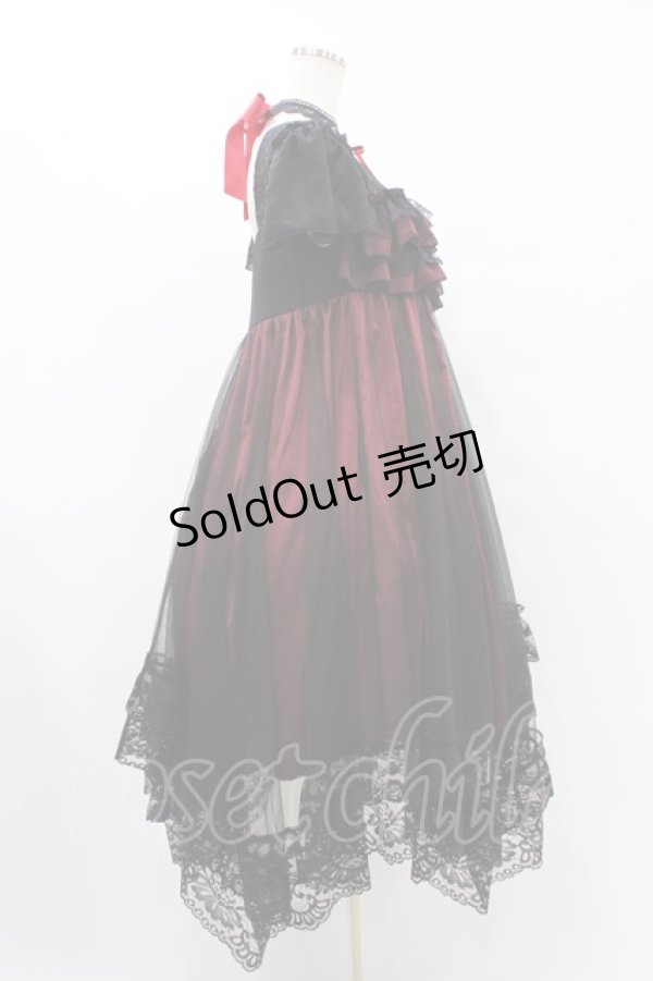 画像3: MR corset / レースアップホルタードレス  黒×赤 H-25-09-21-1022-PU-OP-KB-ZH (3)