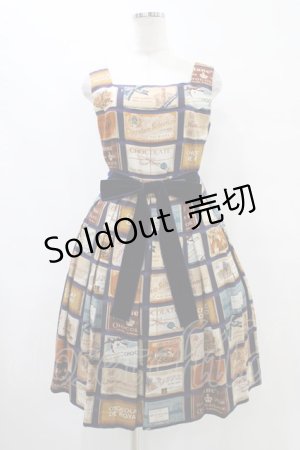 画像: Jane Marple / ブリティッシュチョコレートバースクエアドレス  ネイビー H-25-09-21-1025-JM-SK-KB-ZH