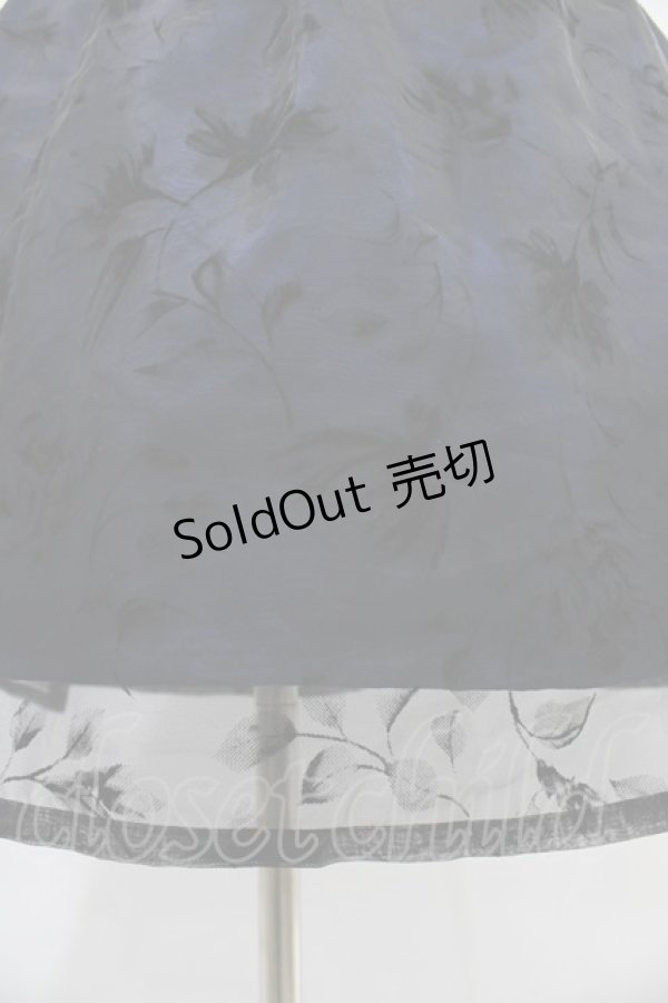 画像5: Moi-meme-Moitie / 花柄フロッキーミニジャンパースカート 9号 黒×青 H-25-09-21-1026-MO-OP-KB-ZH (5)