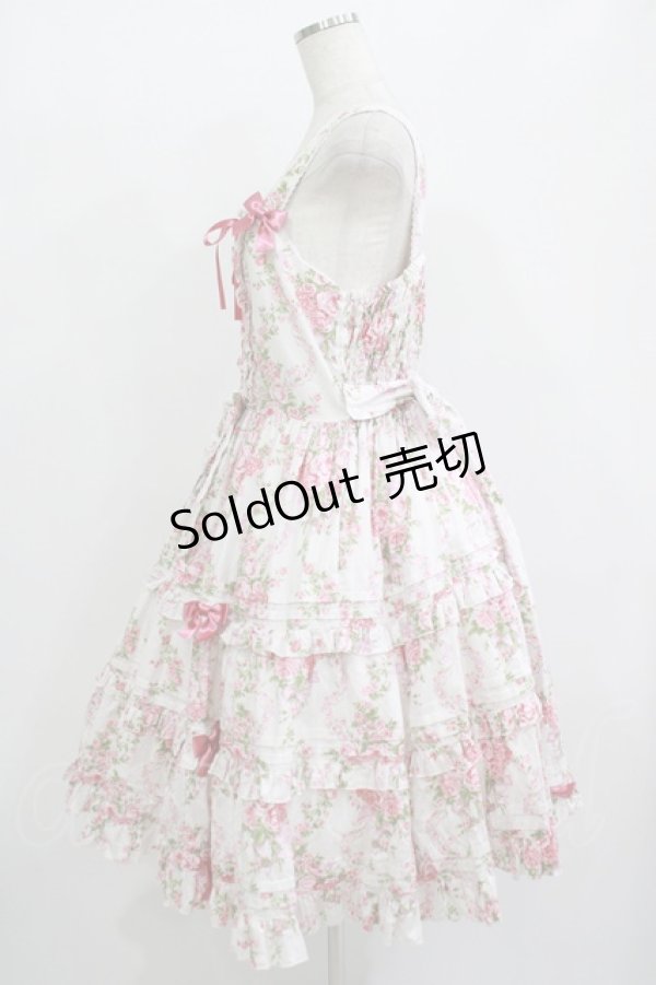 画像2: metamorphose / 【プラスサイズ】シャーロットティアードジャンパースカート プラスサイズ オフ白 H-25-09-21-004-ME-OP-NS-ZH (2)