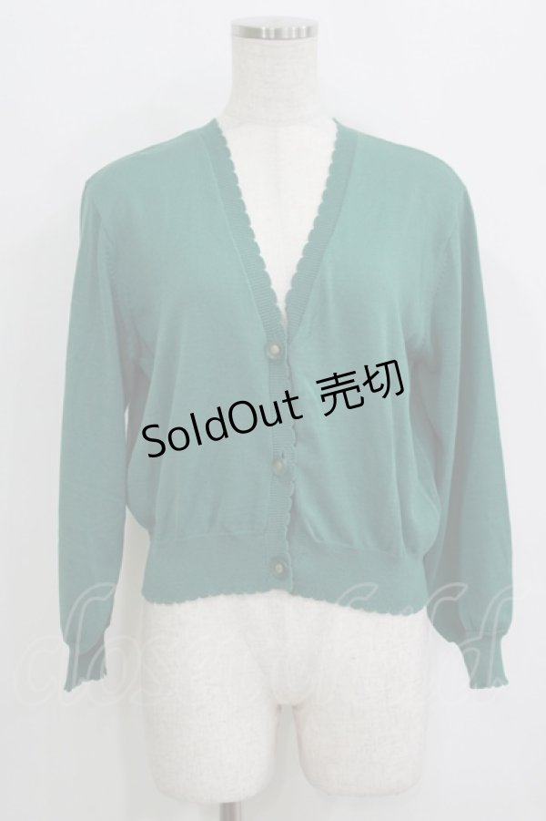 画像1: F&A / マーガレット釦UVカットニットカーディガン Free GREEN H-25-09-21-057-LO-TO-NS-ZH (1)