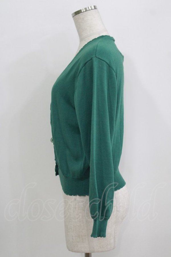 画像2: F&A / マーガレット釦UVカットニットカーディガン Free GREEN H-25-09-21-057-LO-TO-NS-ZH (2)