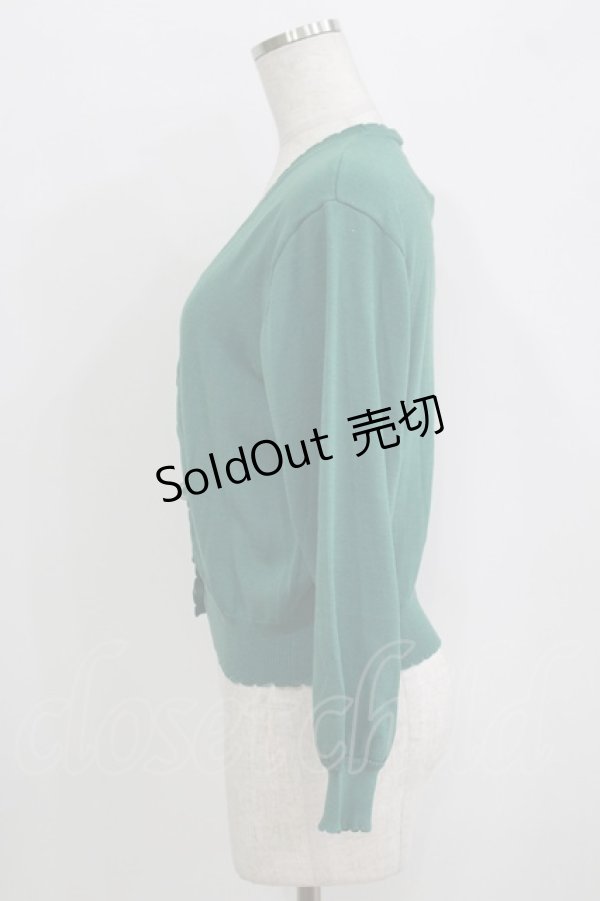 画像2: F&A / マーガレット釦UVカットニットカーディガン Free GREEN H-25-09-21-057-LO-TO-NS-ZH (2)