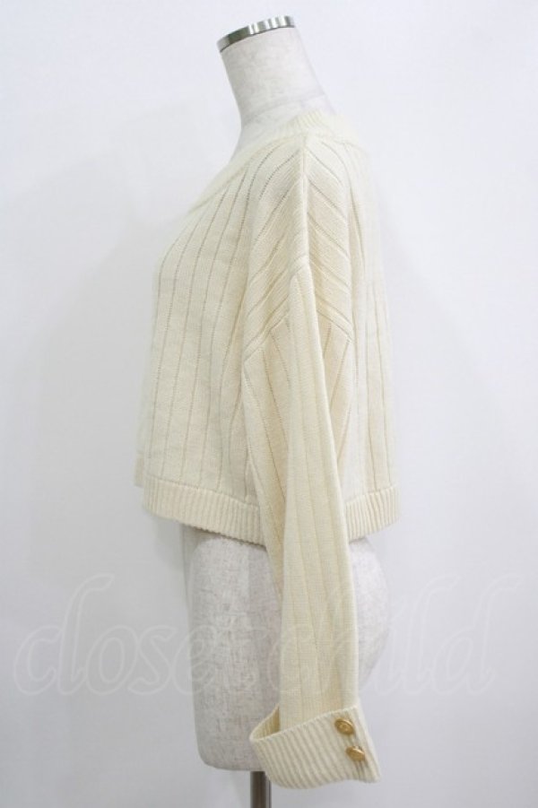 画像2: Fi.n.t / エンブレム釦ワイドスリーブニットプルオーバー Free IVORY H-25-09-21-060-CA-TO-NS-ZH (2)