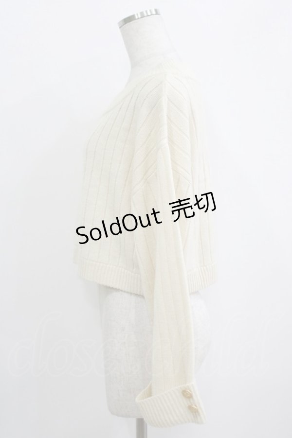 画像2: Fi.n.t / エンブレム釦ワイドスリーブニットプルオーバー Free IVORY H-25-09-21-060-CA-TO-NS-ZH (2)