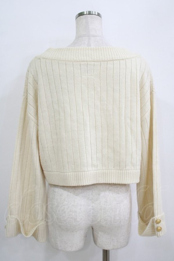 画像3: Fi.n.t / エンブレム釦ワイドスリーブニットプルオーバー Free IVORY H-25-09-21-060-CA-TO-NS-ZH (3)