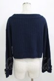 画像3: Fi.n.t / エンブレム釦ワイドスリーブニットプルオーバー Free NAVY H-25-09-21-061-CA-TO-NS-ZH (3)