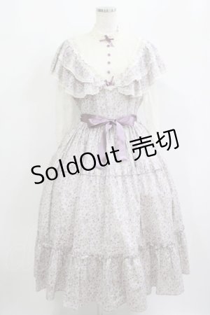 画像: Innocent World / すみれの宝石箱ショール風ワンピース L スミレ柄パープル/Violet pattern Purple H-25-09-21-005-IW-OP-NS-ZH