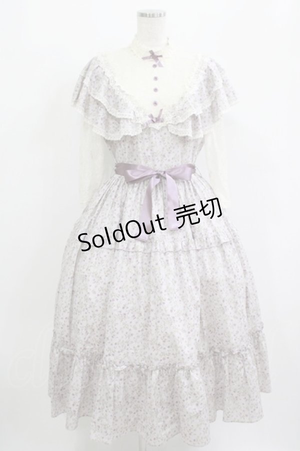 画像1: Innocent World / すみれの宝石箱ショール風ワンピース L スミレ柄パープル/Violet pattern Purple H-25-09-21-005-IW-OP-NS-ZH (1)