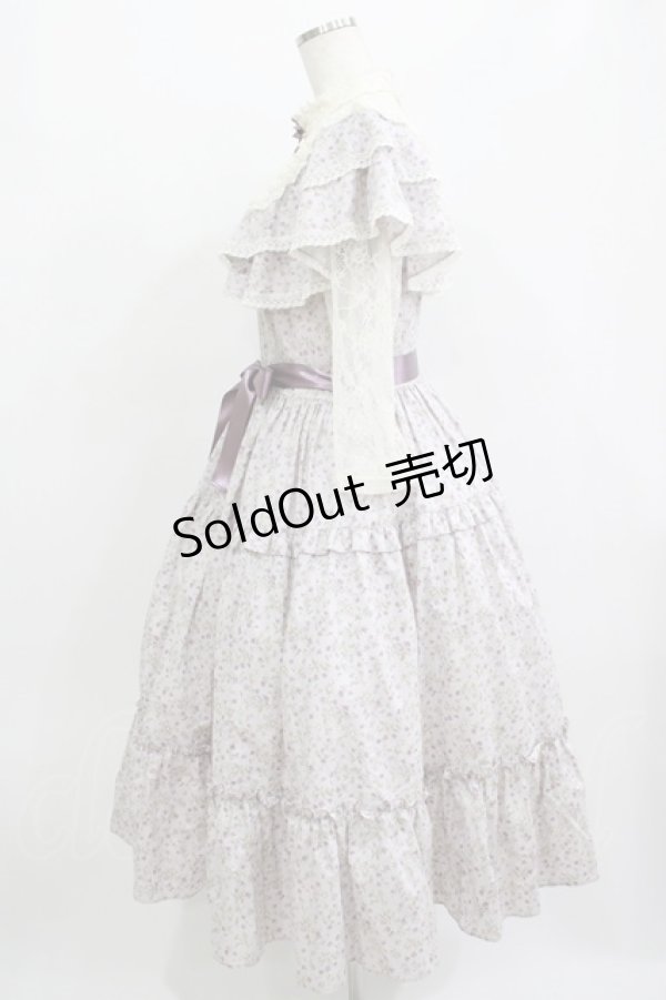 画像2: Innocent World / すみれの宝石箱ショール風ワンピース L スミレ柄パープル/Violet pattern Purple H-25-09-21-005-IW-OP-NS-ZH (2)