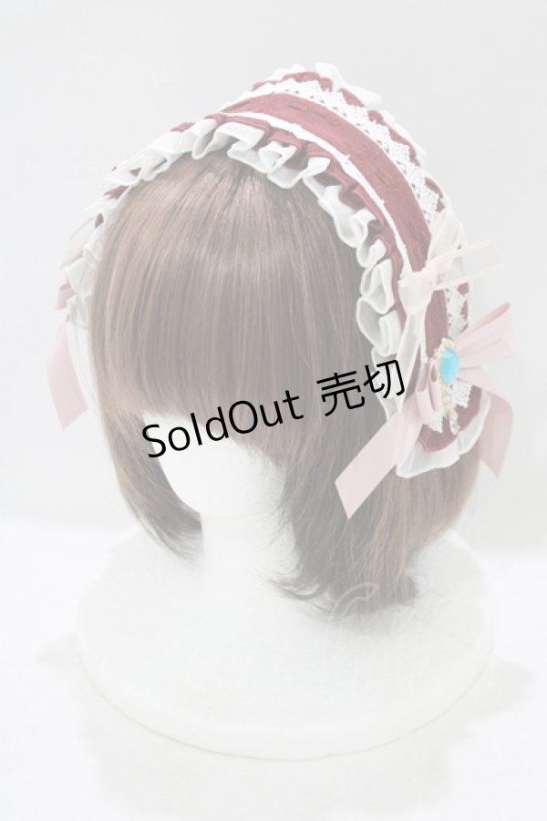 画像1: Hoshibako Works / 東方Project ×HoshibakoWorks アリス・マーガトロイド ヘッドドレス  ボルドー H-25-09-21-073-LO-AC-NS-ZH (1)