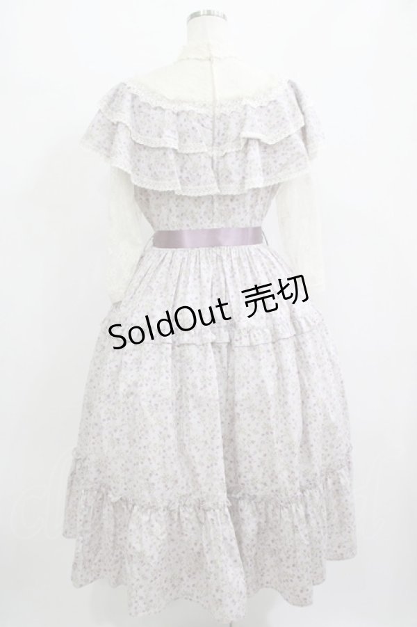 画像3: Innocent World / すみれの宝石箱ショール風ワンピース L スミレ柄パープル/Violet pattern Purple H-25-09-21-005-IW-OP-NS-ZH (3)