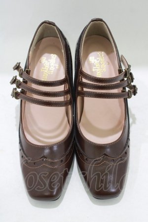 画像: an another angelus / 多重ストラップパンプス S/22.5cm BROWN H-25-09-21-078-CA-SH-NS-ZH