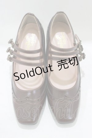 画像: an another angelus / 多重ストラップパンプス S/22.5cm BROWN H-25-09-21-078-CA-SH-NS-ZH