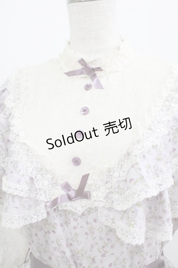 画像4: Innocent World / すみれの宝石箱ショール風ワンピース L スミレ柄パープル/Violet pattern Purple H-25-09-21-005-IW-OP-NS-ZH (4)