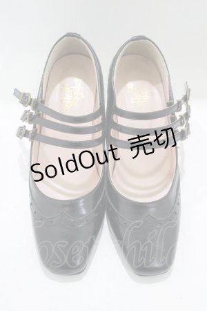 画像: an another angelus / 多重ストラップパンプス S/22.5cm BLACK H-25-09-21-080-CA-SH-NS-ZH