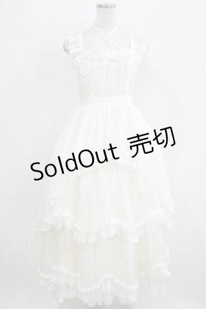 画像: Hoshibako Works / サマーガーデン フロントクロスジャンパースカート Free ホワイト H-25-09-21-006-LO-OP-NS-ZH