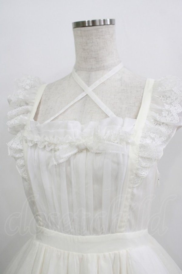 画像4: Hoshibako Works / サマーガーデン フロントクロスジャンパースカート Free ホワイト H-25-09-21-006-LO-OP-NS-ZH (4)