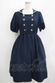 画像1: Fi.n.t / ダブル釦スクエアネックマリンワンピース Free NAVY H-25-09-21-010-CA-OP-NS-ZH (1)