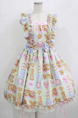 画像: Angelic Pretty / Sweet Cookie Boxジャンパースカート Free ミント H-25-09-21-002-AP-OP-NS-ZH