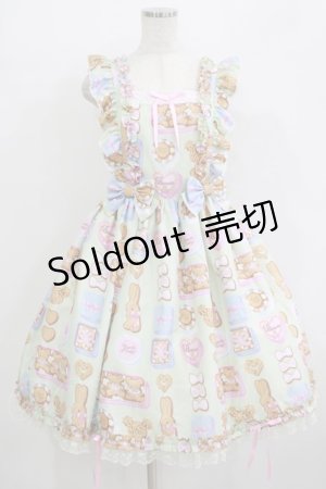 画像: Angelic Pretty / Sweet Cookie Boxジャンパースカート Free ミント H-25-09-21-002-AP-OP-NS-ZH