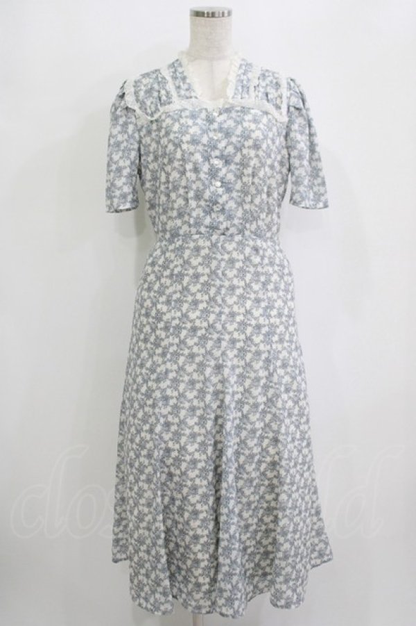 画像1: an another angelus / ヨークデザインフレンチローズ柄ワンピース Free OFF×BL H-25-09-21-021-CA-OP-NS-ZH (1)