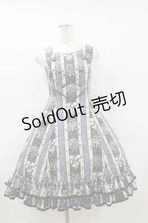 画像: ALICE and the PIRATES / St.Lily Wolf〜狼騎士と百合の誓い〜柄ジャンパースカートI Free ブラック H-25-09-22-055-PA-OP-NS-ZH