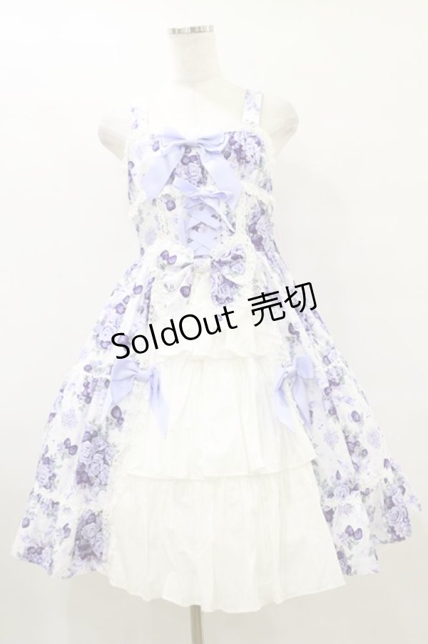 画像1: BABY,THE STARS SHINE BRIGHT / シュガーブーケ〜永遠の乙女の憧れ〜柄ジャンパースカートIII Free ラベンダー H-25-09-22-056-BA-OP-NS-ZH (1)