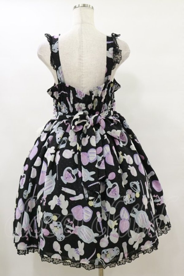 画像2: Angelic Pretty / Fluffy Puff Bunnyジャンパースカート Free ブラック H-25-09-22-060-AP-OP-NS-ZH (2)