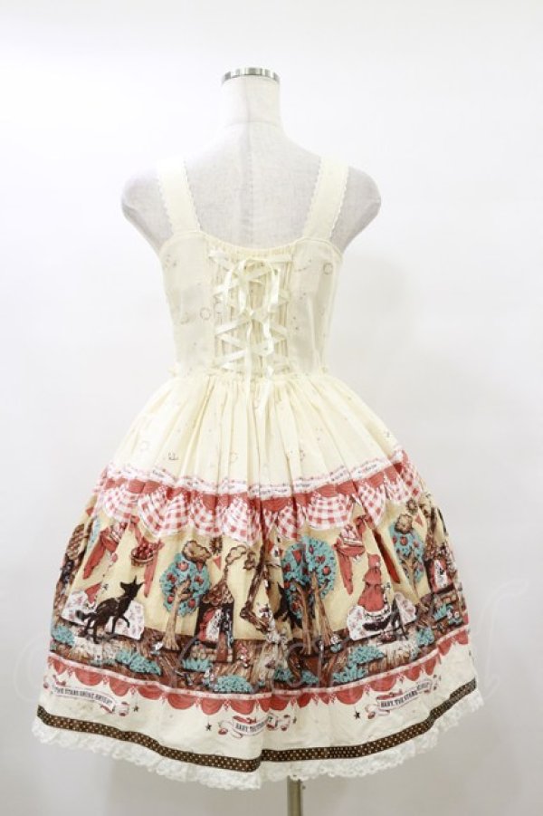 画像2: BABY,THE STARS SHINE BRIGHT / My little red riding hood柄ドットリボンジャンパースカート Free アイボリー H-25-09-22-065-BA-OP-NS-ZH (2)