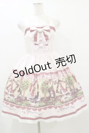 画像: BABY,THE STARS SHINE BRIGHT / My little red riding hood柄ドットリボンジャンパースカート Free ピンク H-25-09-22-066-BA-OP-NS-ZH