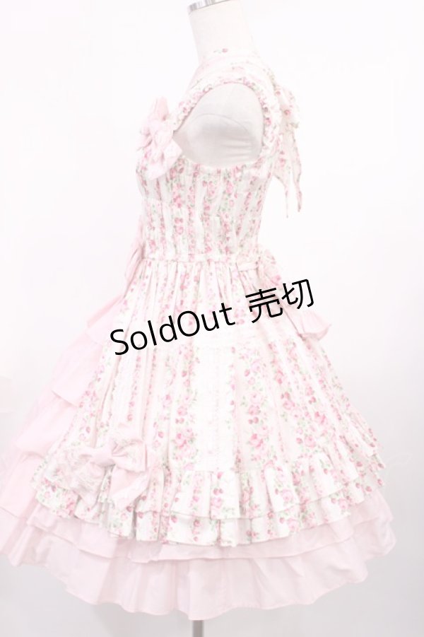 画像2: MAM MAXICIMAM / ノーブルローズティーレイヤードジャンパースカート Free オフ/ピンク H-25-09-22-1012-LO-OP-NS-ZH (2)