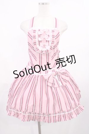 画像: BABY,THE STARS SHINE BRIGHT / レジメンタルサロペット Free ピンク H-25-09-22-1015-BA-OP-NS-ZH