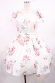 画像1: LIZ LISA / ペイントローズ柄ワンピース  オフ H-25-09-22-1016-LO-OP-YZ-ZH (1)