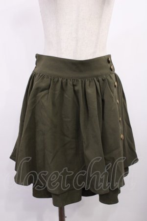 画像: axes femme / 連ボタンデザインキュロット M カーキ H-25-09-22-1020-AX-PA-NS-ZH