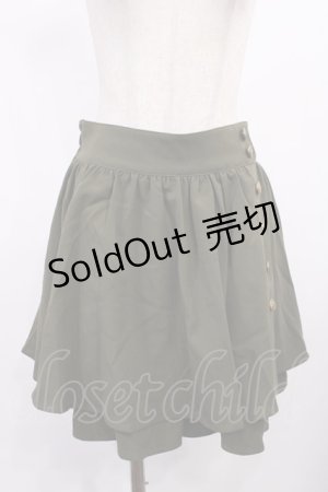 画像: axes femme / 連ボタンデザインキュロット M カーキ H-25-09-22-1020-AX-PA-NS-ZH