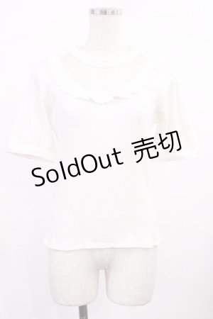 画像: Amavel / デコルテ切替リブトップス F アイボリー H-25-09-22-1022-CA-TO-YZ-ZH