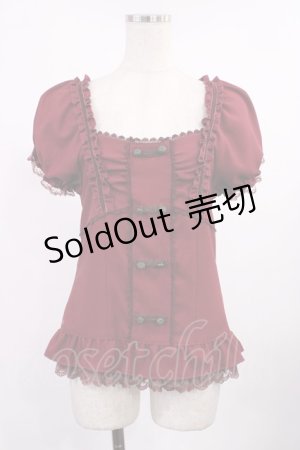 画像: axes femme / フリルトップス M ワイン H-25-09-22-1024-AX-TO-NS-ZH