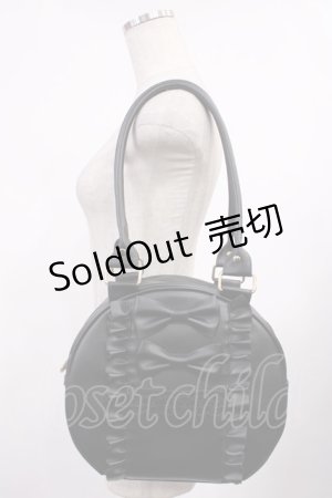 画像: axes femme kawaii / ツインリボンラウンドバッグ  ブラック H-25-09-22-1031-AX-BG-NS-ZH