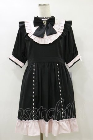 画像: DearMyLove / レースアップリボンドーリーワンピース L ブラック H-25-09-22-079-EL-OP-NS-ZH