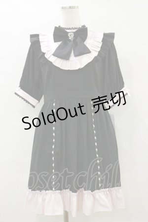 画像: DearMyLove / レースアップリボンドーリーワンピース L ブラック H-25-09-22-079-EL-OP-NS-ZH