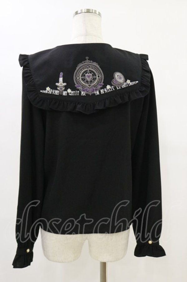 画像2: Amavel / Magical Cosmic Cosmeticフリルブラウス Free ブラック H-25-09-22-027-CA-BL-NS-ZH (2)