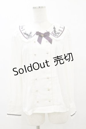 画像: Amavel / 時計歯車刺繍ブラウス Free オフ/ボルドー H-25-09-22-038-CA-BL-NS-ZH